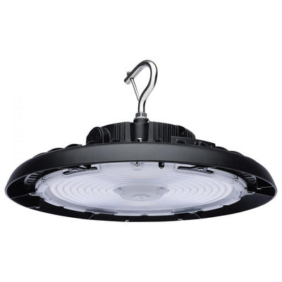 Satco 150/175/200W Wattage and Color Selectable 120-347V UFO Highbay Light Fixture 3000/4000/5000K Selectable Black 