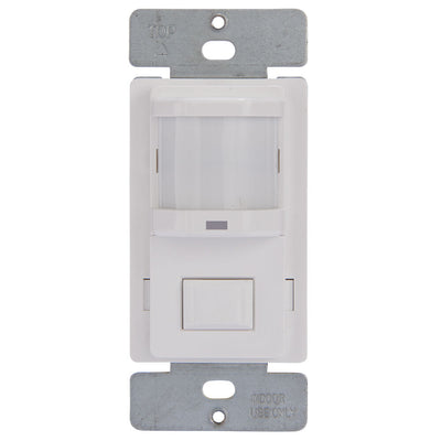 Intermatic IOS-DPBIMF-WH Residential In-Wall Push Button PIR Occupancy Sensor - No Neutral Required   