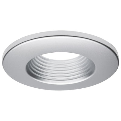 Satco 4 Inch Round Deep Baffled Trim For Satco Downlight Brushed Nickel  