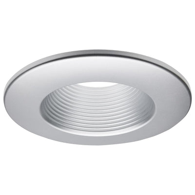 Satco 5/6 Inch Round Deep Baffled Trim For Satco Downlight Brushed Nickel  