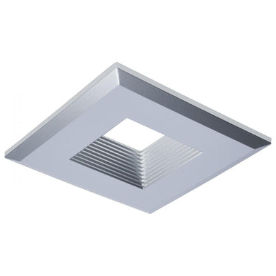 Satco 4 Inch Square Deep Baffled Trim For Satco Downlight Brushed Nickel  