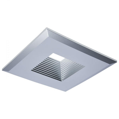 Satco 5/6 Inch Square Deep Baffled Trim For Satco Downlight Brushed Nickel  