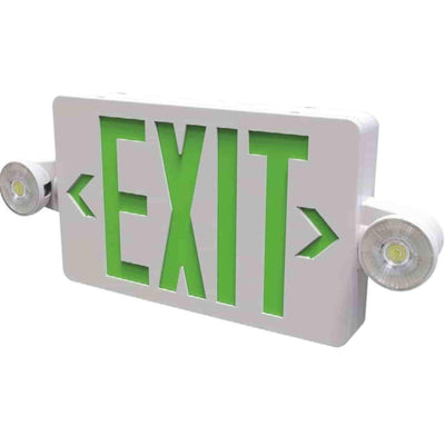 Halco Lighting Technologies Evade Exit Sign and Emergency Unit Combination Green  