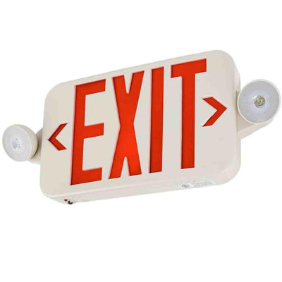 Halco Lighting Technologies Evade Exit Sign and Emergency Unit Combination Red  