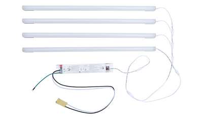 ZLED Lighting 2 Foot 40 Max Selectable Wattage Driver 4 Strip LED Magnetic Retrofit Strip Kit   