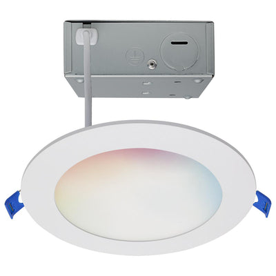 Satco 6 Inch 12 Watt Starfish LED RGB Tunable White 120V Low Profile Downlight Selectable White 