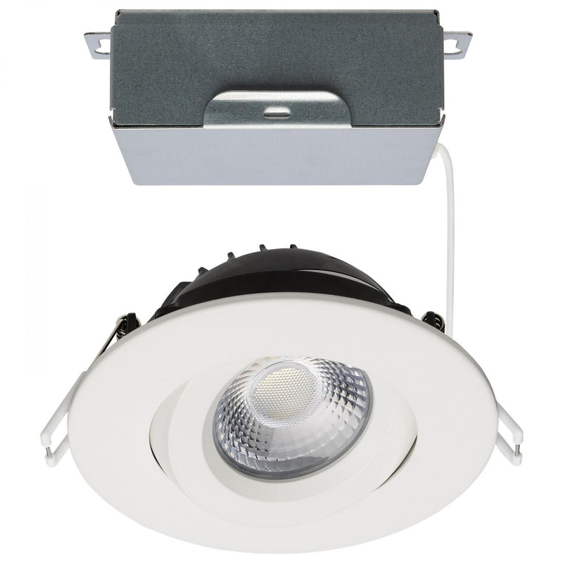 Satco 4 Inch 12 Watt Round LED Architectural Gimbal Downlight Fixture Selectable White 