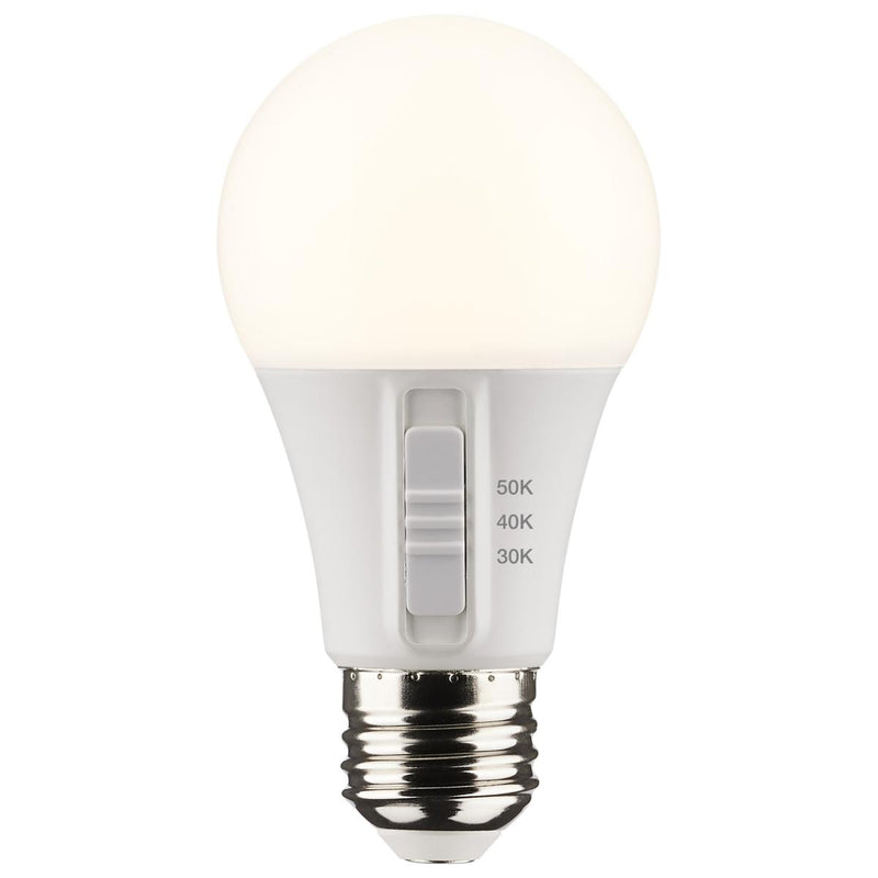Satco 6 Watt LED Non-Dimmable A19 Color Selectable Light Bulb 3000/4000/5000K   
