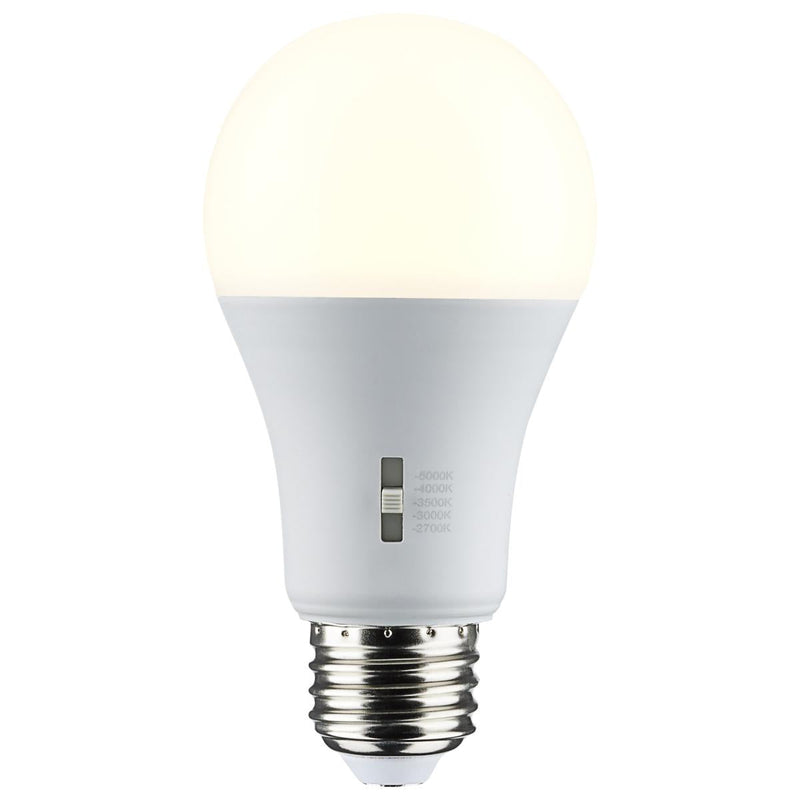 Satco 14 Watt LED Dimmable A19 Color Selectable E26 Light Bulb 2700/3000/3500/4000/5000K   