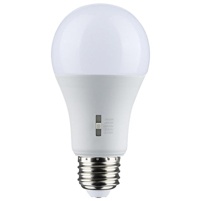 Satco 8.8 Watt LED Dimmable A19 Color Selectable E26 Light Bulb 2700/3000/3500/4000/5000K Selectable  