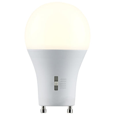 Satco 8.8 Watt LED Dimmable A19 Color Selectable GU24 Light Bulb 2700/3000/3500/4000/5000K   