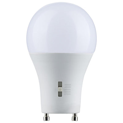 Satco 14 Watt LED Dimmable A19 Color Selectable GU24 Light Bulb 2700/3000/3500/4000/5000K Selectable  