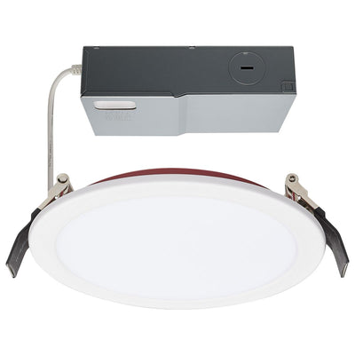 Satco 6 Inch 13 Watt LED 120V Fire Rated Flat Lens Downlight 2700/3000/3500/4000/5000K Selectable White 