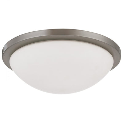 Satco 18 Watt 13 Inch LED Button Flush Mount 3000/4000/5000K Selectable Brushed Nickel 