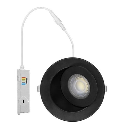 Sylvania Lighting 6 Inch 13 Watt LED Selectable Black Gimbal Downlight 2700/3000/3500/4000/5000K   