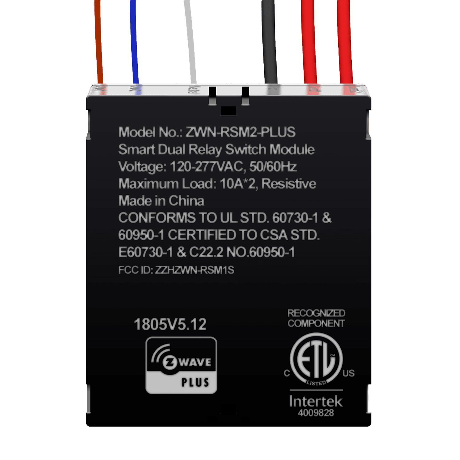 ZWN-RSM2-PLUS Z-Wave Smart Dual Relay Switch Module – Green