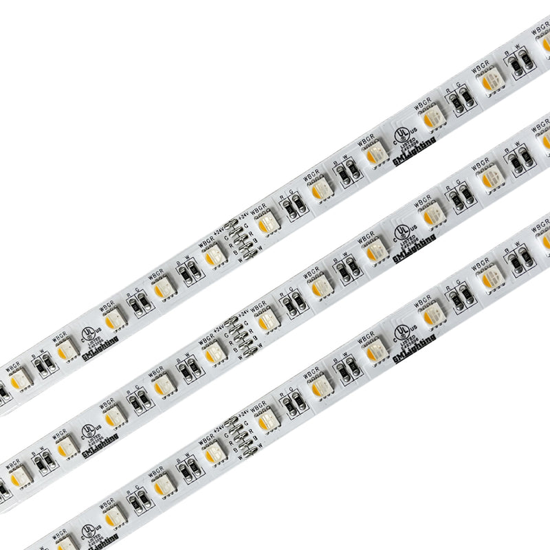 GM Lighting 6 Watt 24VDC 16 Foot or 5 Meters LTR-S Specification Series RGBW Color Changing LED Tape Light RGBW 16 Foot 