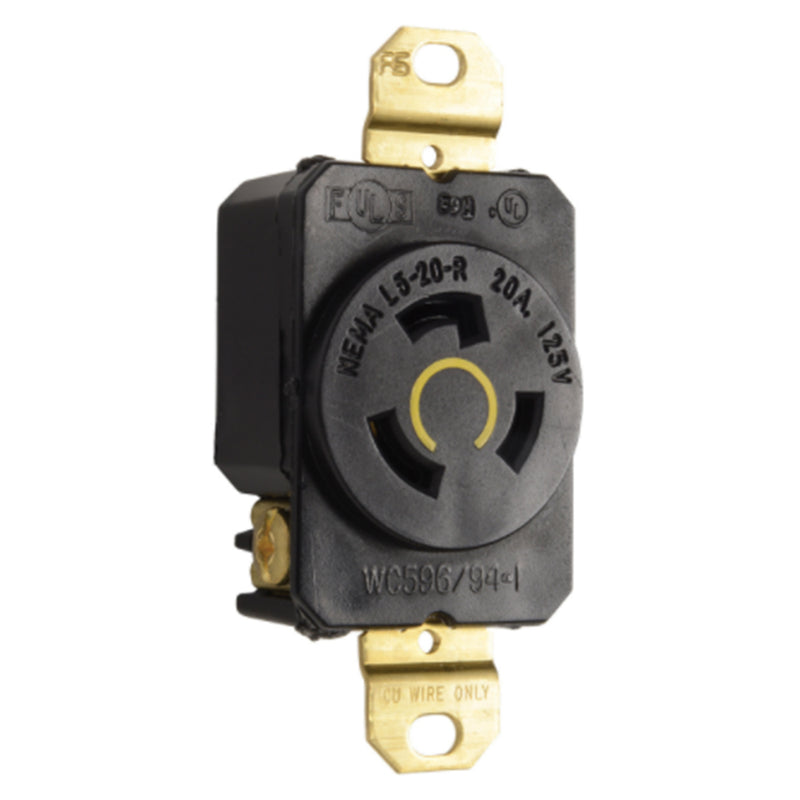 Pass & Seymour Nema L5-20R 20 Amp 125VAC Turnlok Twist Lock Receptacle   