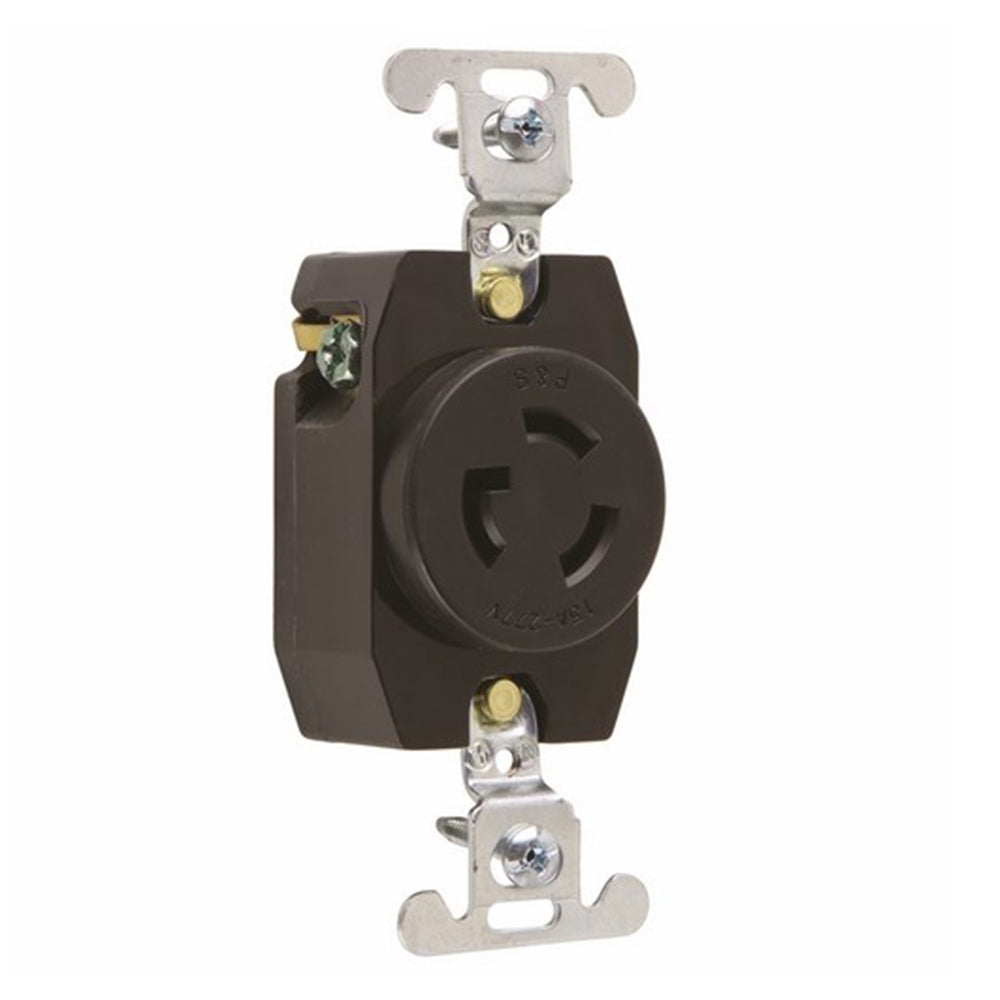 Nema L7-15R 15A 277VAC Turnlok Single Receptacle – Green