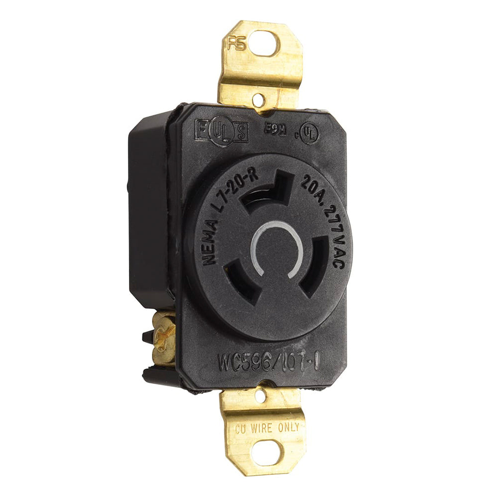 Nema L7-20R 20 Amp 277VAC Turnlok Twist Lock Receptacle – Green