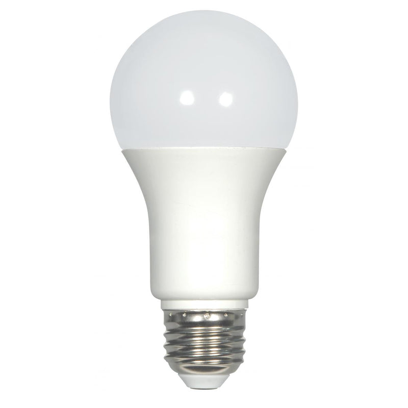 Satco 6 Watt 480 Lumen Dimmable LED A19 Enclosed Fixture Rated Light Bulb 2700K Warm White  