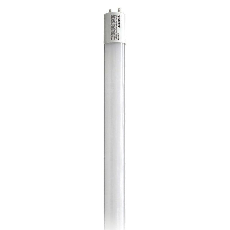 Satco 4 Foot 17 Watt LED Type B Single or Double Ended T8 Tube Light 3000K Warm White  