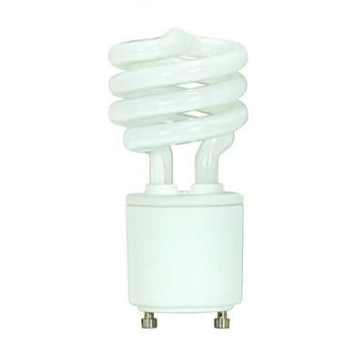 Satco 13 Watt GU24 Base Mini Spiral Compact Fluorescent Bulb 4100K Cool White 4100K Cool White  