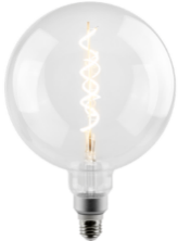Green Creative 4.5 Watt Deco G63 Clear LED Filament Light Bulb 2100K   