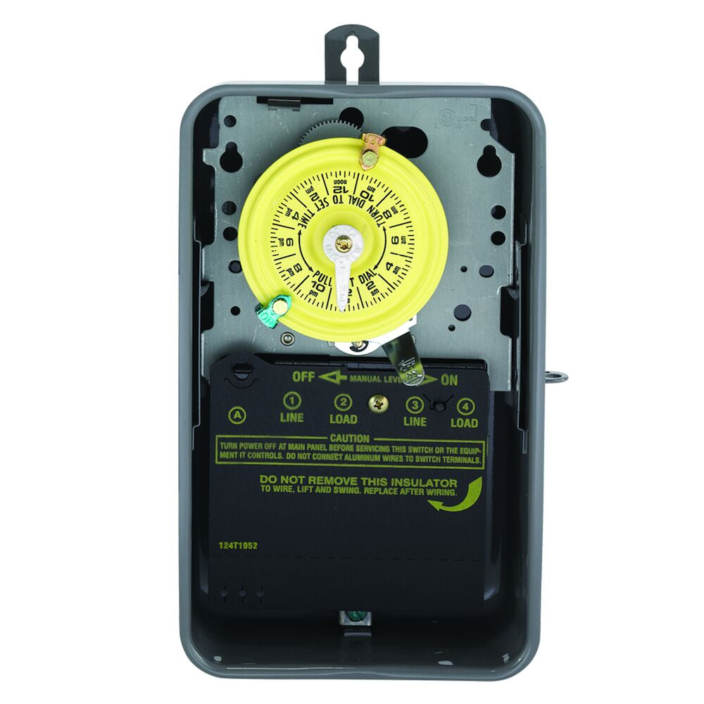 T104R Indoor/Outdoor Metal Double Pole Mechanical Timer Switch – Green ...