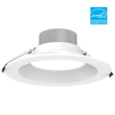 EiKO 10 Inch 20/25/30/35/40 Wattage Selectable LED Commercial Downlight Retrofit Color Selectable 2700/3000/3500/4000/5000K Selectable White