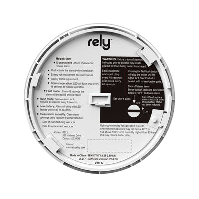 Photoelectric 10 Year Battery Operated Smoke Alarm
