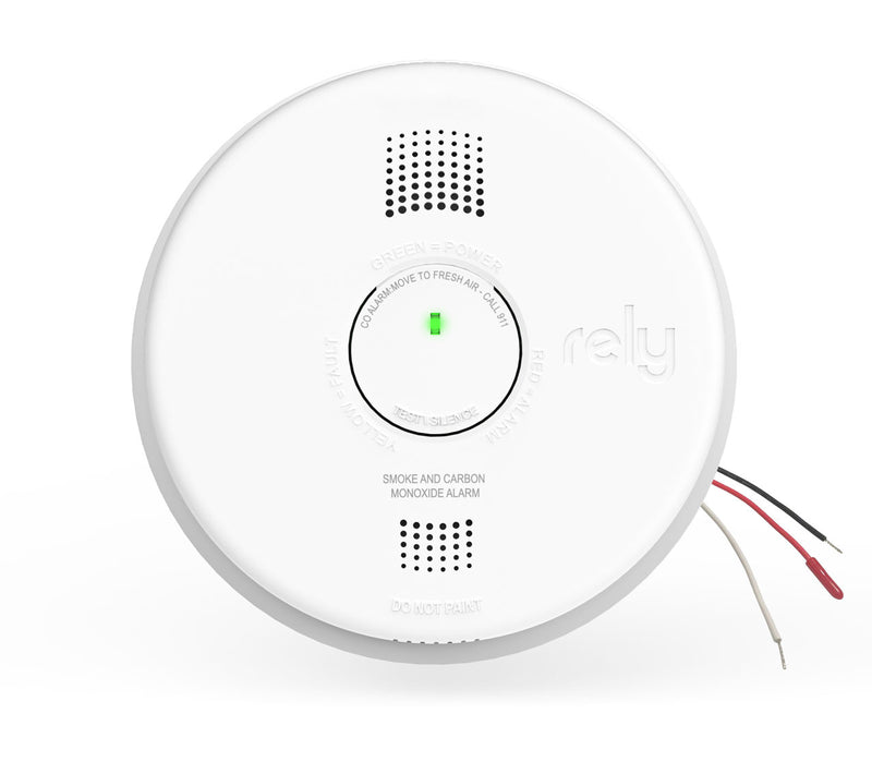 9V Battery Backup 120V Hardwired Smoke Carbon Monoxide Alarm