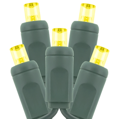 American Lighting 5mm LED Wide Angle 50 Per Strand Commercial Grade Holiday Lights Gen 2 Yellow