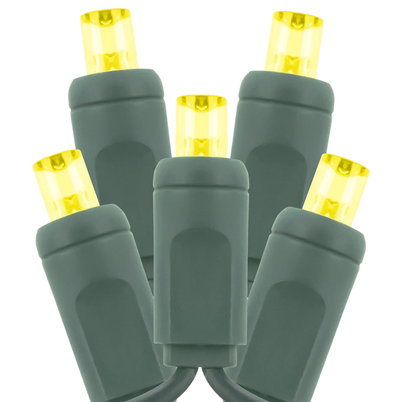 American Lighting 5mm LED Wide Angle 50 Per Strand Commercial Grade Holiday Lights Gen 2 Yellow
