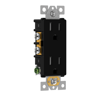 Enerlites 15A Matte Tamper Resistant Self Grounding Duplex Decorator Receptacle