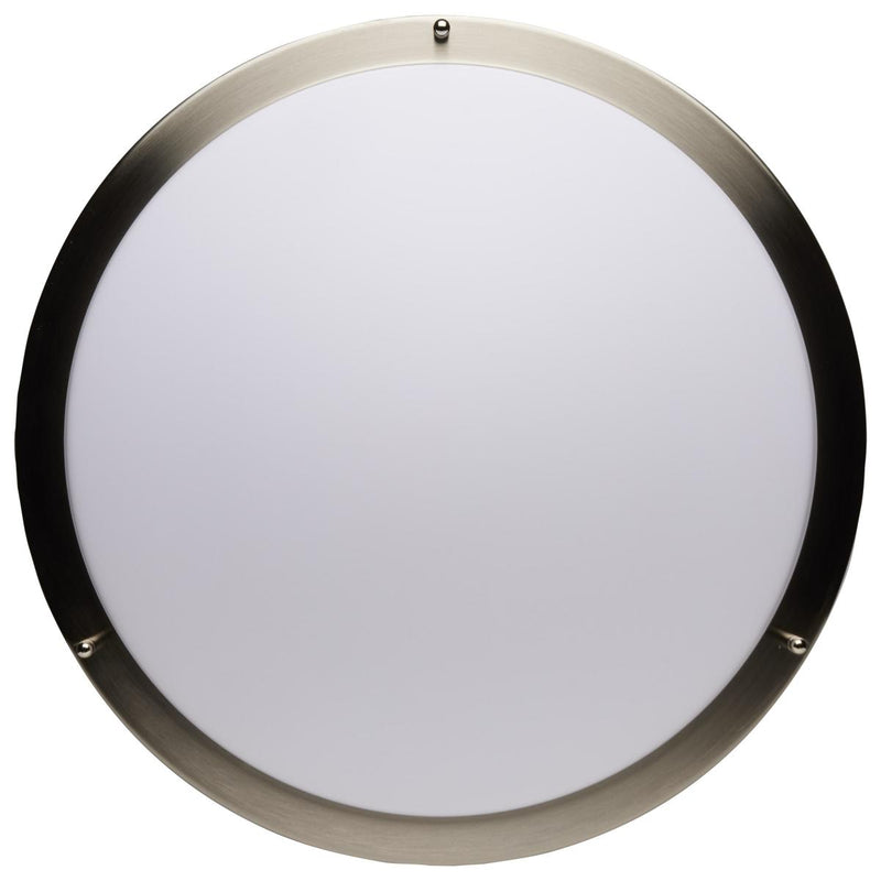 Satco 17 Inch 25 Watt Glamour LED Brushed Nickel Flush Light 3000/4000/5000K   