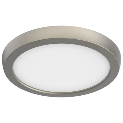 Satco 7 Inch 11 Watt Blink LED Flush Mount Fixture 2700/3000/3500/4000/5000K Selectable Brushed Nickel