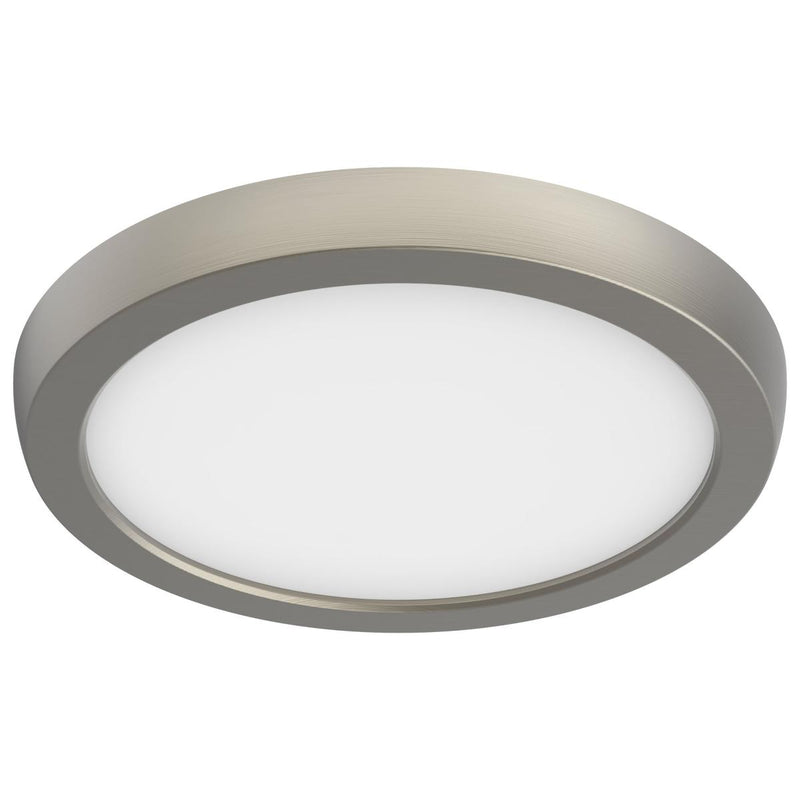Satco 7 Inch 11 Watt Blink LED Flush Mount Fixture 2700/3000/3500/4000/5000K Selectable Brushed Nickel