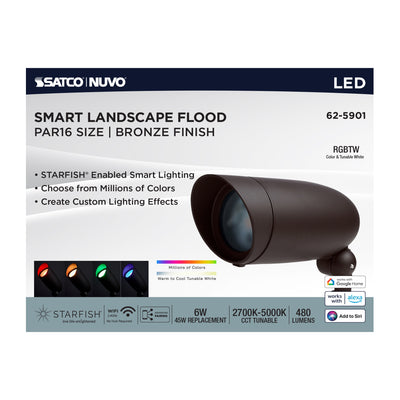 Satco Outdoor Starfish LED RGB Bullet Flood Light Fixture