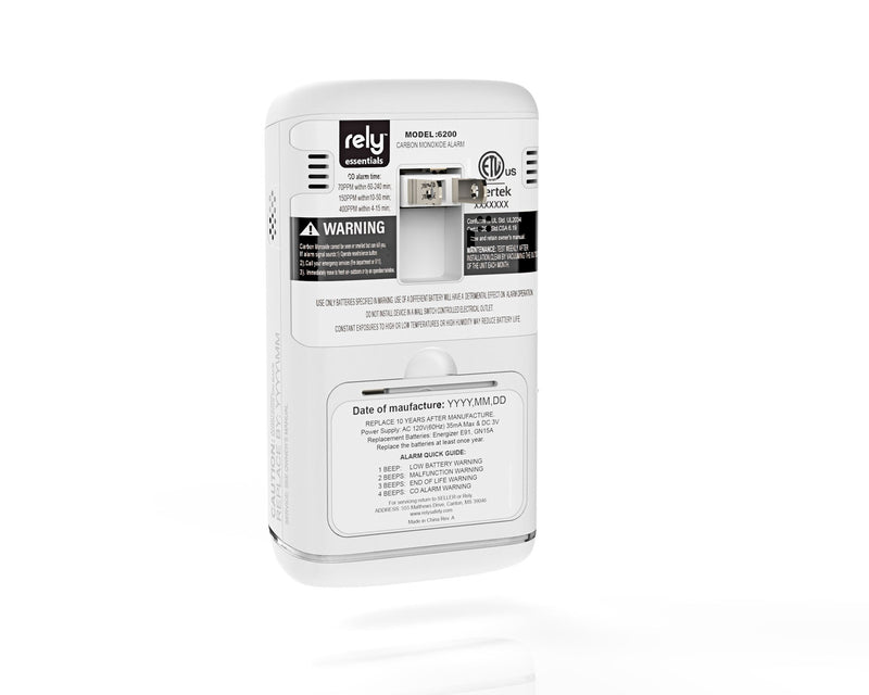 AC Plug In Battery Backup Carbon Monoxide Alarm