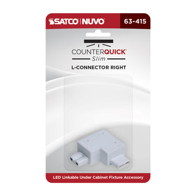 Satco Right Angle L-Connector for Satco|Nuvo CounterQuick Slim Series