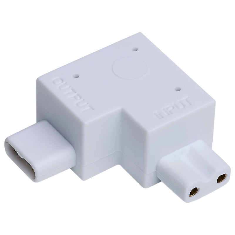 Satco Left Angle L-Connector for Satco|Nuvo CounterQuick Slim Series White