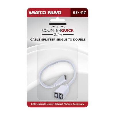 Satco Cable Splitter Single to Double for Satco|Nuvo CounterQuick Slim Series