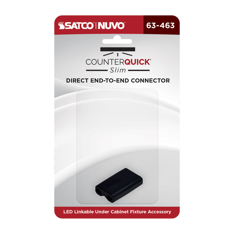 Satco Direct End-To-End Connector for Satco|Nuvo CounterQuick Slim Series (2-PK)