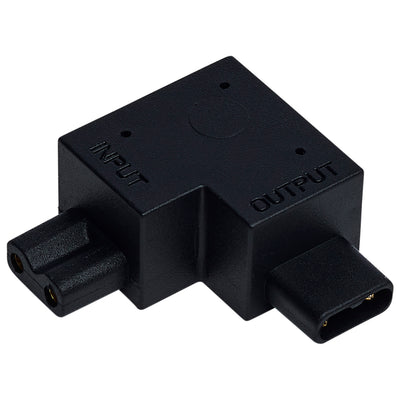 Satco Right Angle L-Connector for Satco|Nuvo CounterQuick Slim Series Black