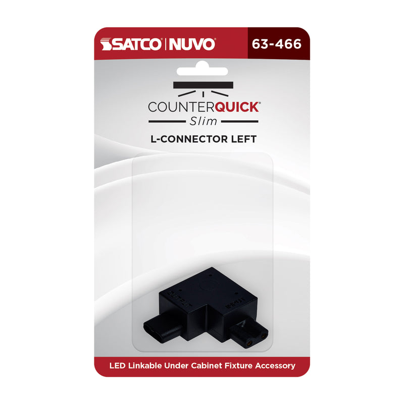 Satco Left Angle L-Connector for Satco|Nuvo CounterQuick Slim Series