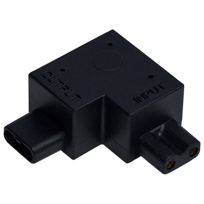Satco Left Angle L-Connector for Satco|Nuvo CounterQuick Slim Series Black
