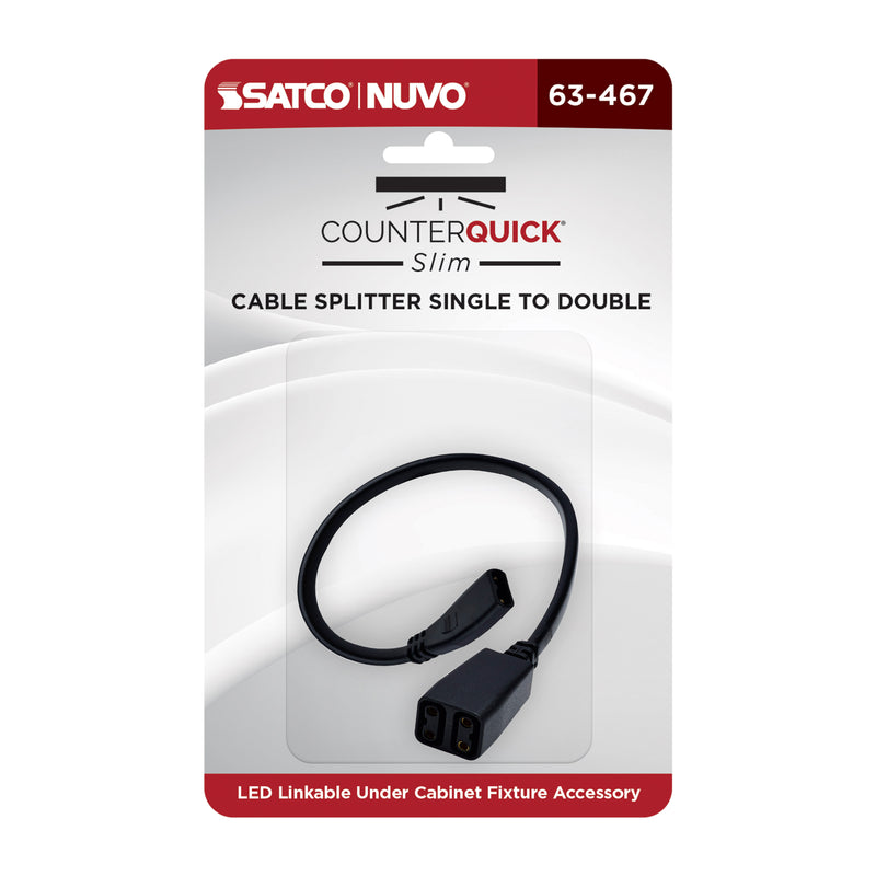 Satco Cable Splitter Single to Double for Satco|Nuvo CounterQuick Slim Series
