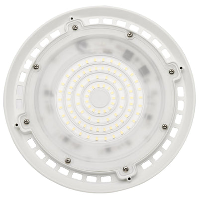 Satco 8 Inch 60 Watt Round LED Hi-Pro Shop Light Fixture - 6 Foot Cord and Plug Included   
