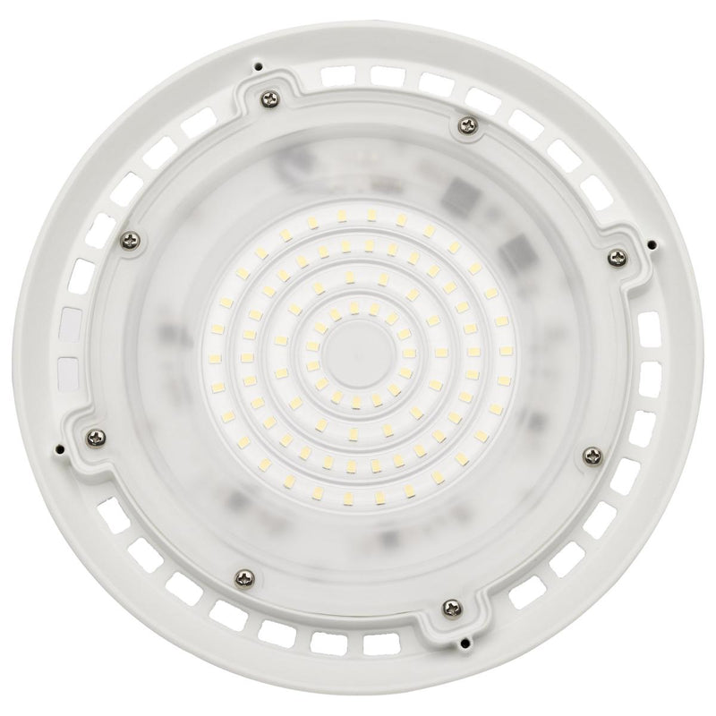 Satco 8 Inch 60 Watt Round LED Hi-Pro Shop Light Fixture - 6 Foot Cord and Plug Included   